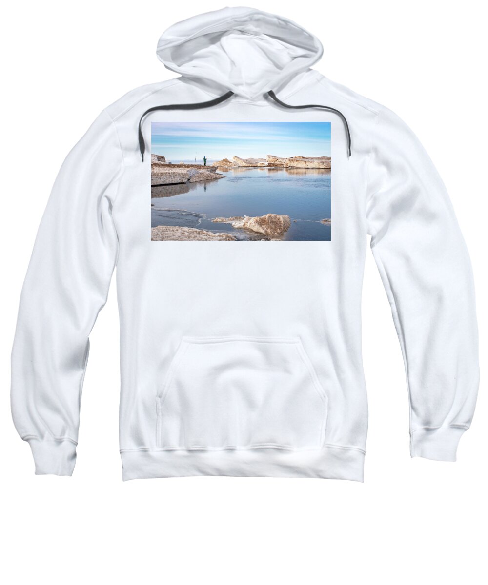 Footsore Fotography Sweatshirt featuring the photograph Spring Fishing by Gary McCormick