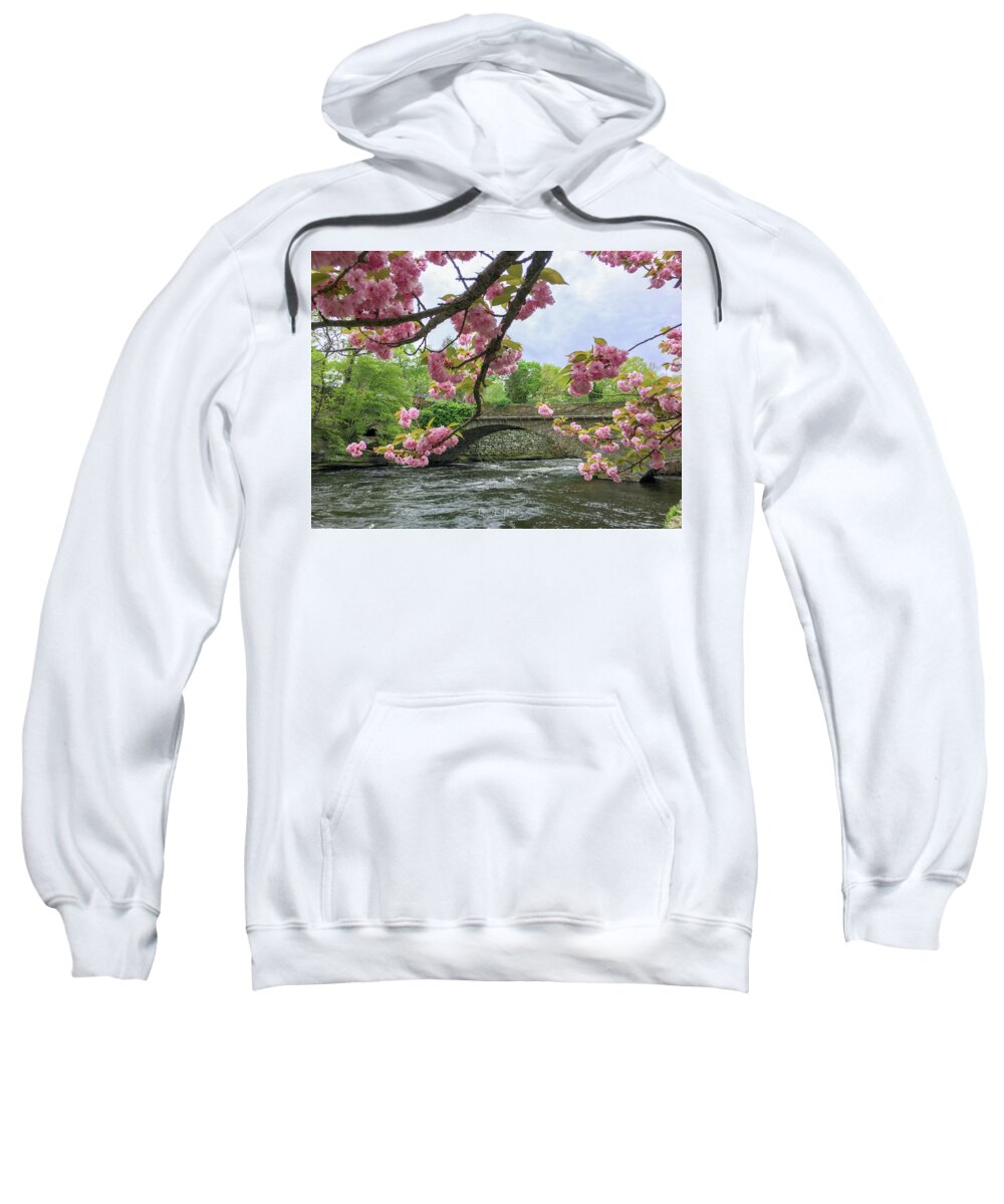 Windham Sweatshirt featuring the photograph Spring Time in Windham by Veterans Aerial Media LLC