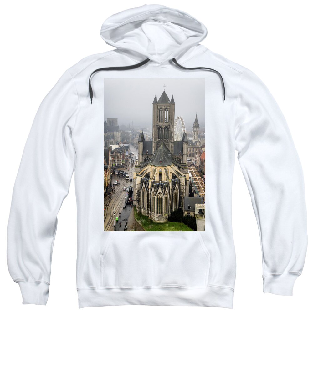 Nicholas Sweatshirt featuring the photograph St. Nicholas Church, Ghent. by Pablo Lopez