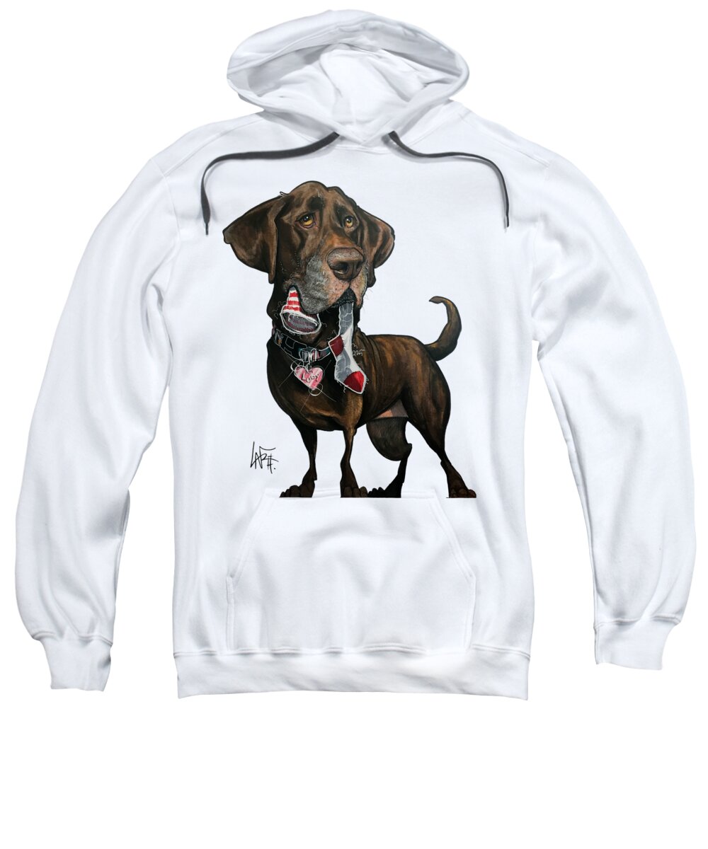 Stephenson Sweatshirt featuring the drawing Stephenson 5302 by Canine Caricatures By John LaFree