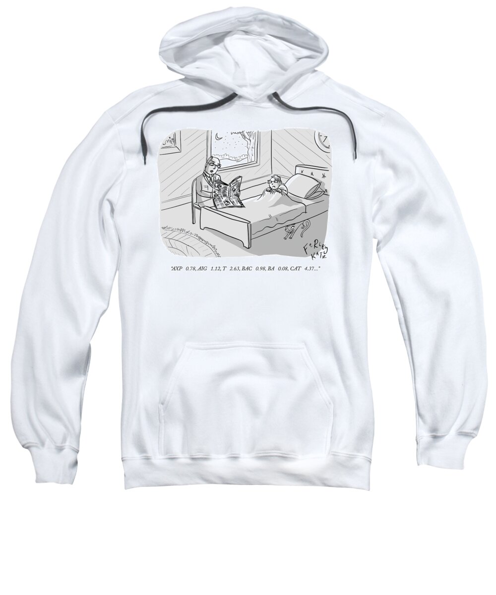 axp  0.78 Sweatshirt featuring the drawing Stocktime Stories by Farley Katz