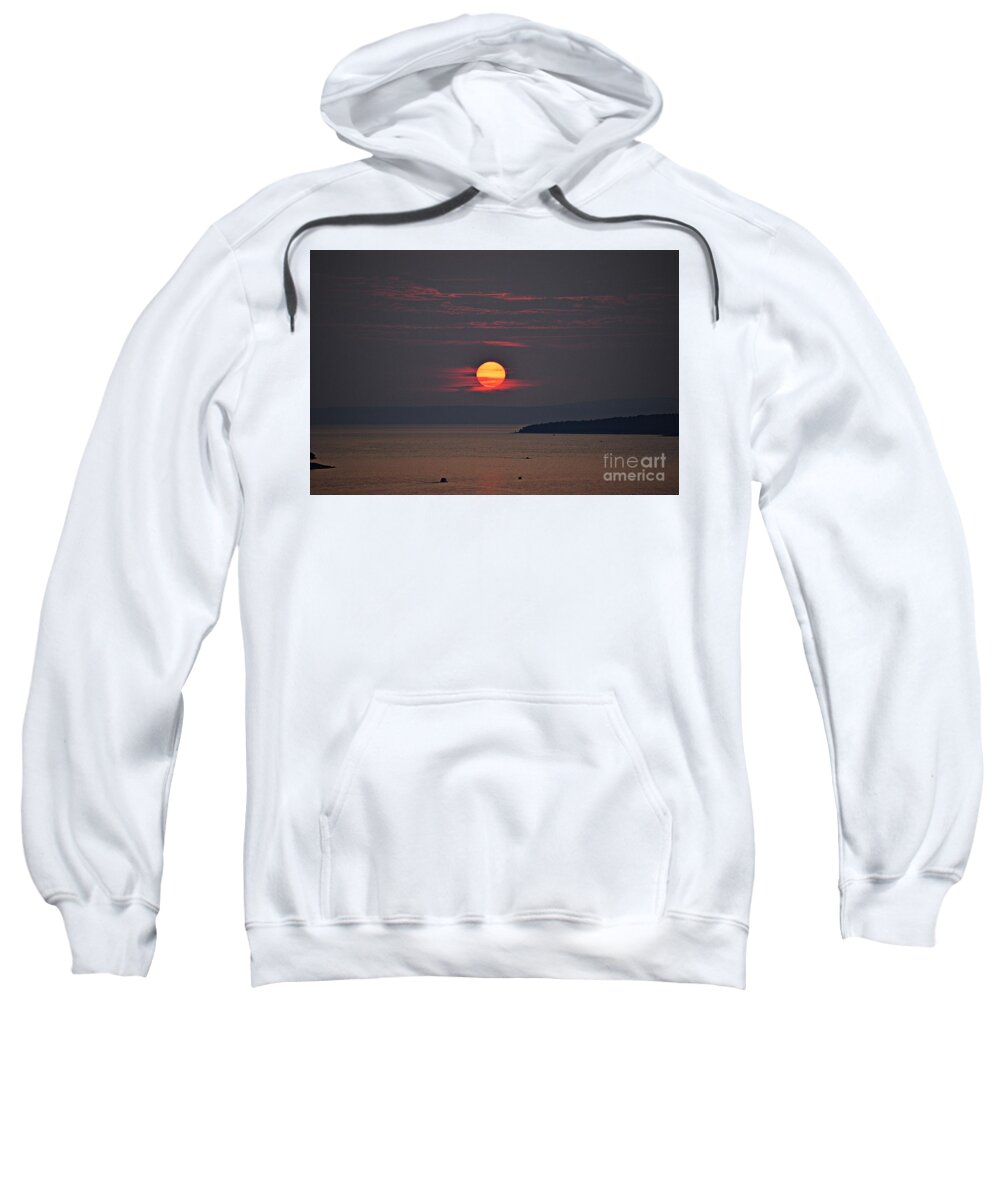 Island Sweatshirt featuring the photograph SUNSET @ RAB Island by Thomas Schroeder