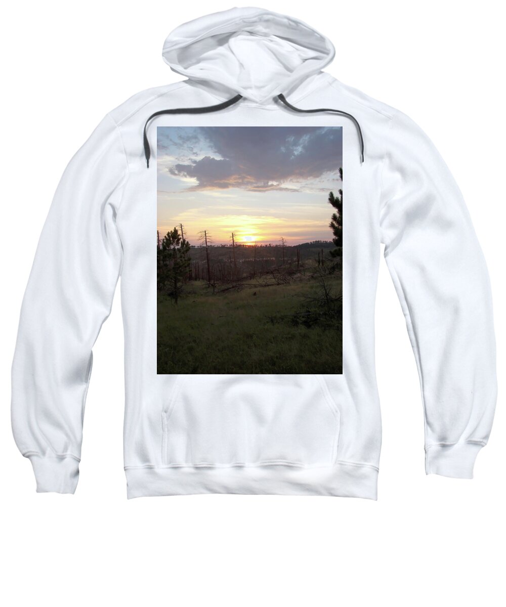 Black Hills Sweatshirt featuring the photograph Sunset in the Black Hills by Cathy Anderson
