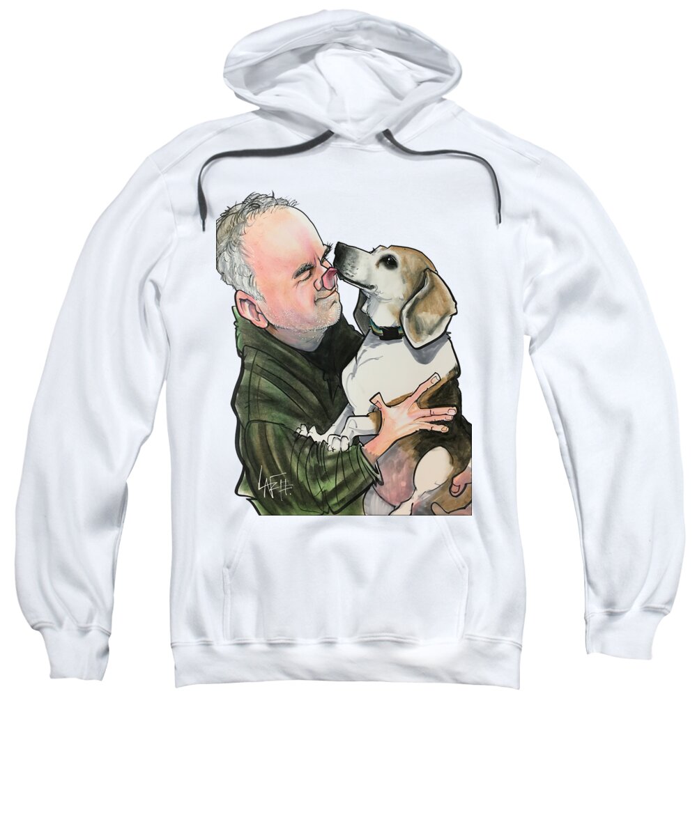 Tabereaux 4432 Sweatshirt featuring the drawing Tabereaux 4432 by Canine Caricatures By John LaFree