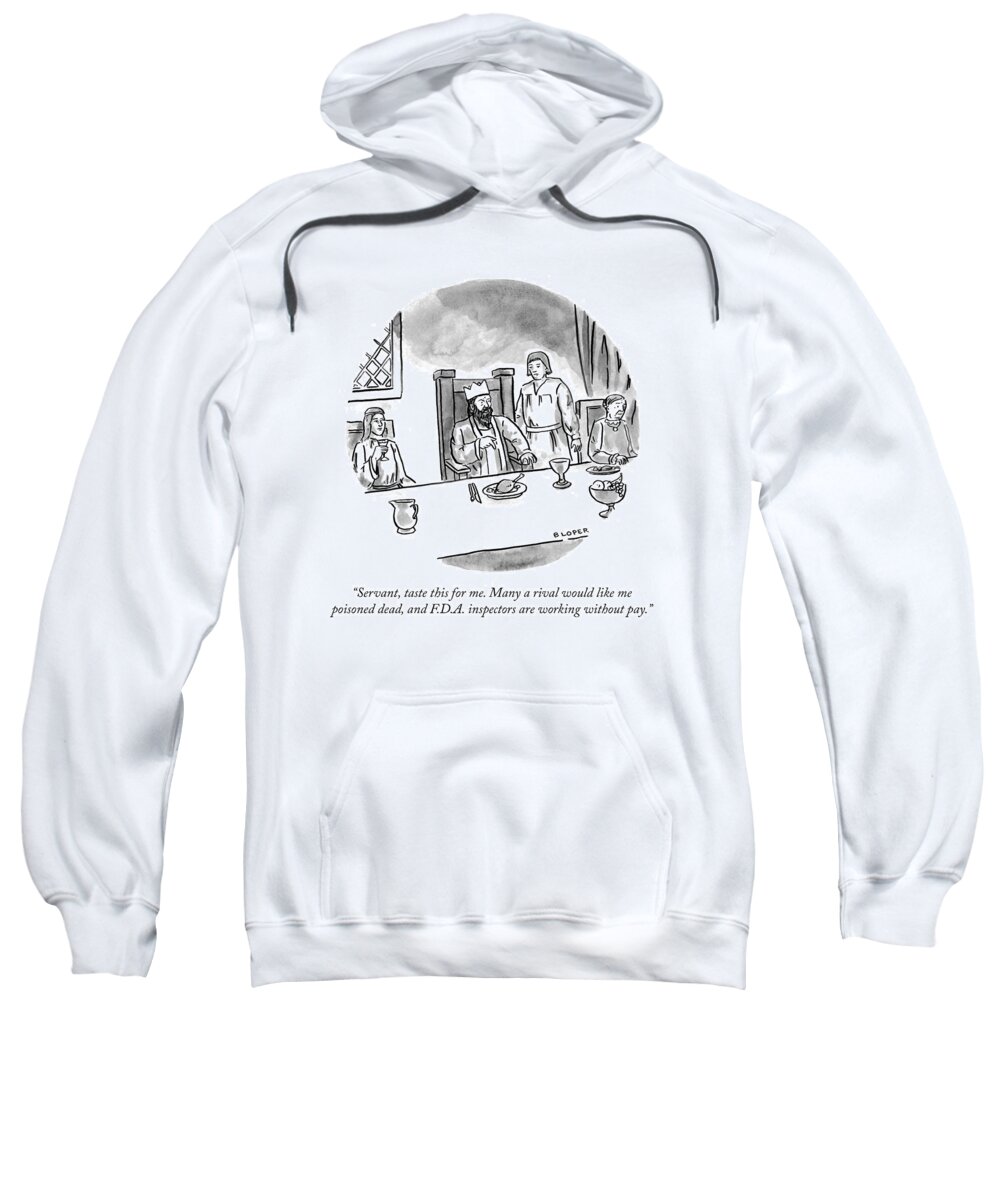 Servant Sweatshirt featuring the drawing Taste This For Me by Brendan Loper
