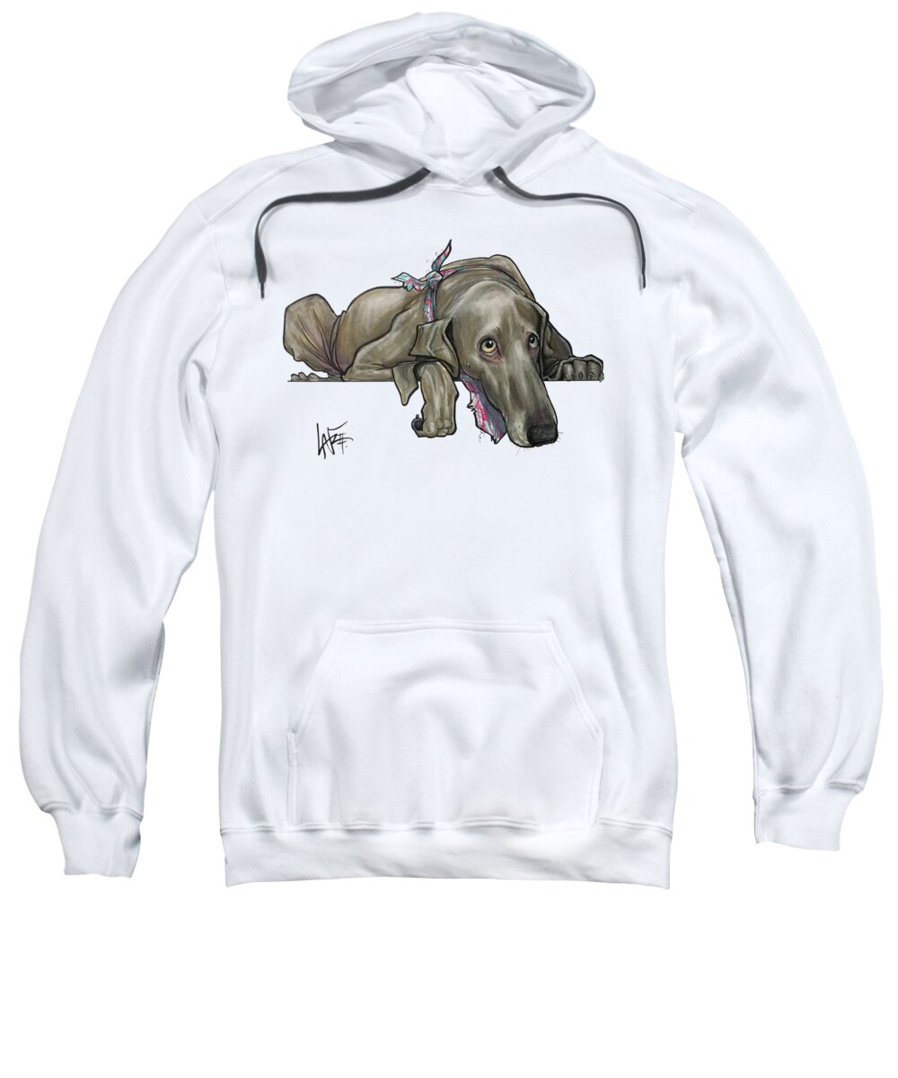Telfare Sweatshirt featuring the drawing Telfare 5069 by Canine Caricatures By John LaFree