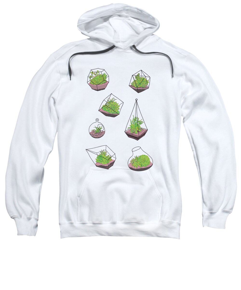 Terrariums Sweatshirt featuring the painting Terrariums by Jen Montgomery