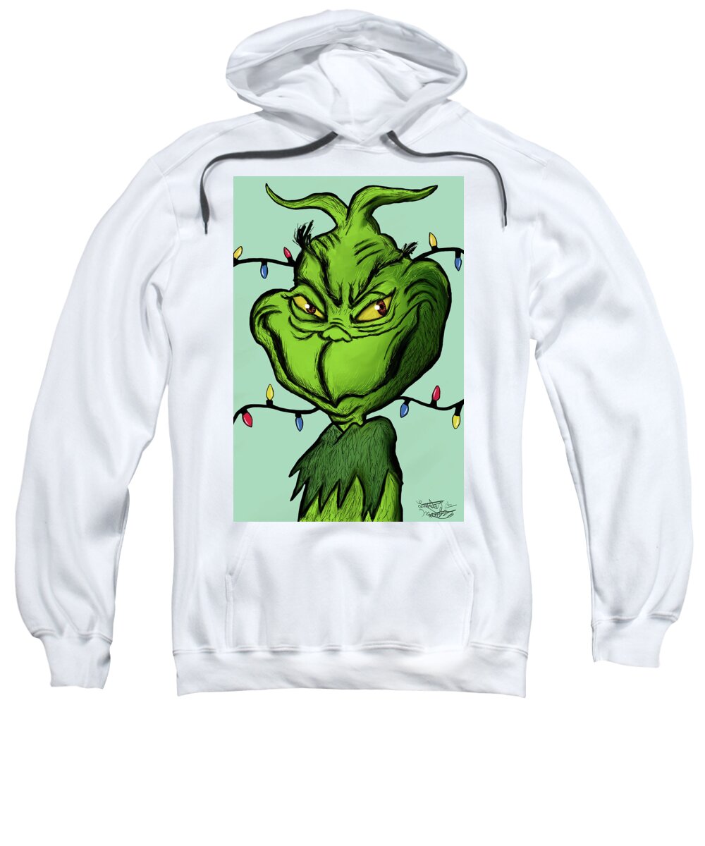 The Grinch Adult Pull-Over Hoodie by Lindsey Moulton - Fine Art