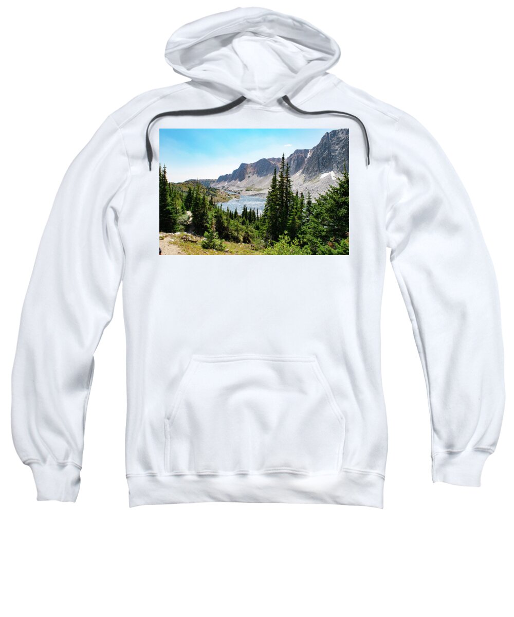 Mountain Sweatshirt featuring the photograph The Lakes of Medicine Bow Peak by Nicole Lloyd