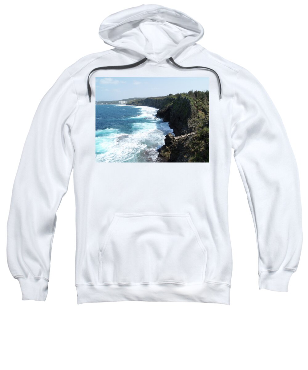 Diving Spot Sweatshirt featuring the photograph Too rough for diving by Eric Hafner