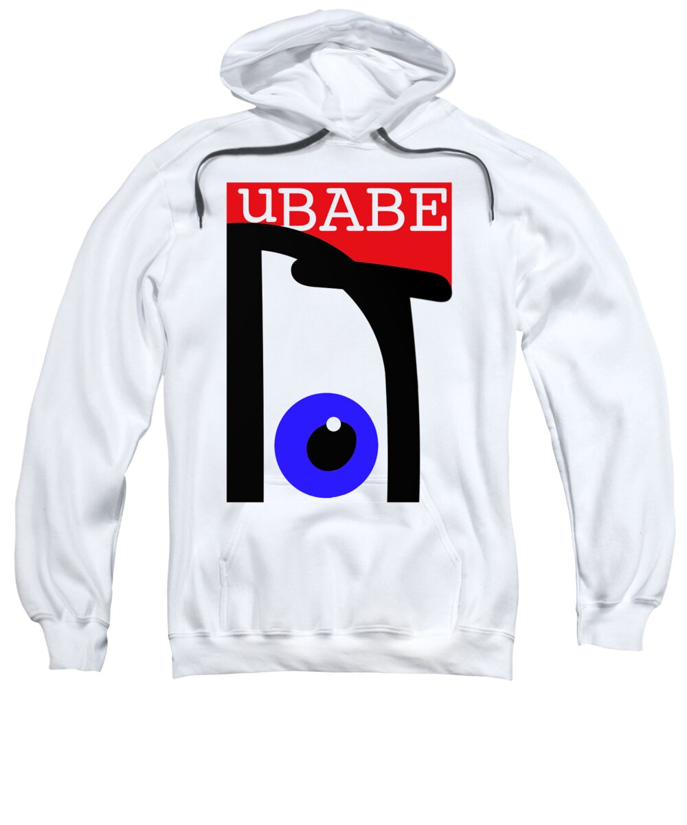 Ubabe Label Sweatshirt featuring the digital art uBABE by Ubabe Style