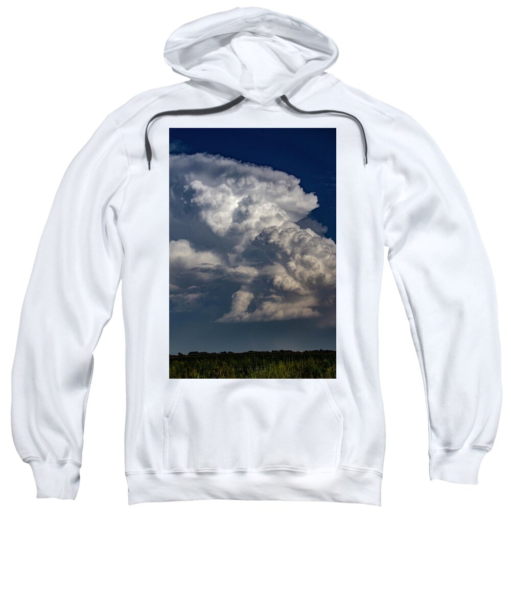Nebraskasc Sweatshirt featuring the photograph Updrafts and Anvil 008 by NebraskaSC