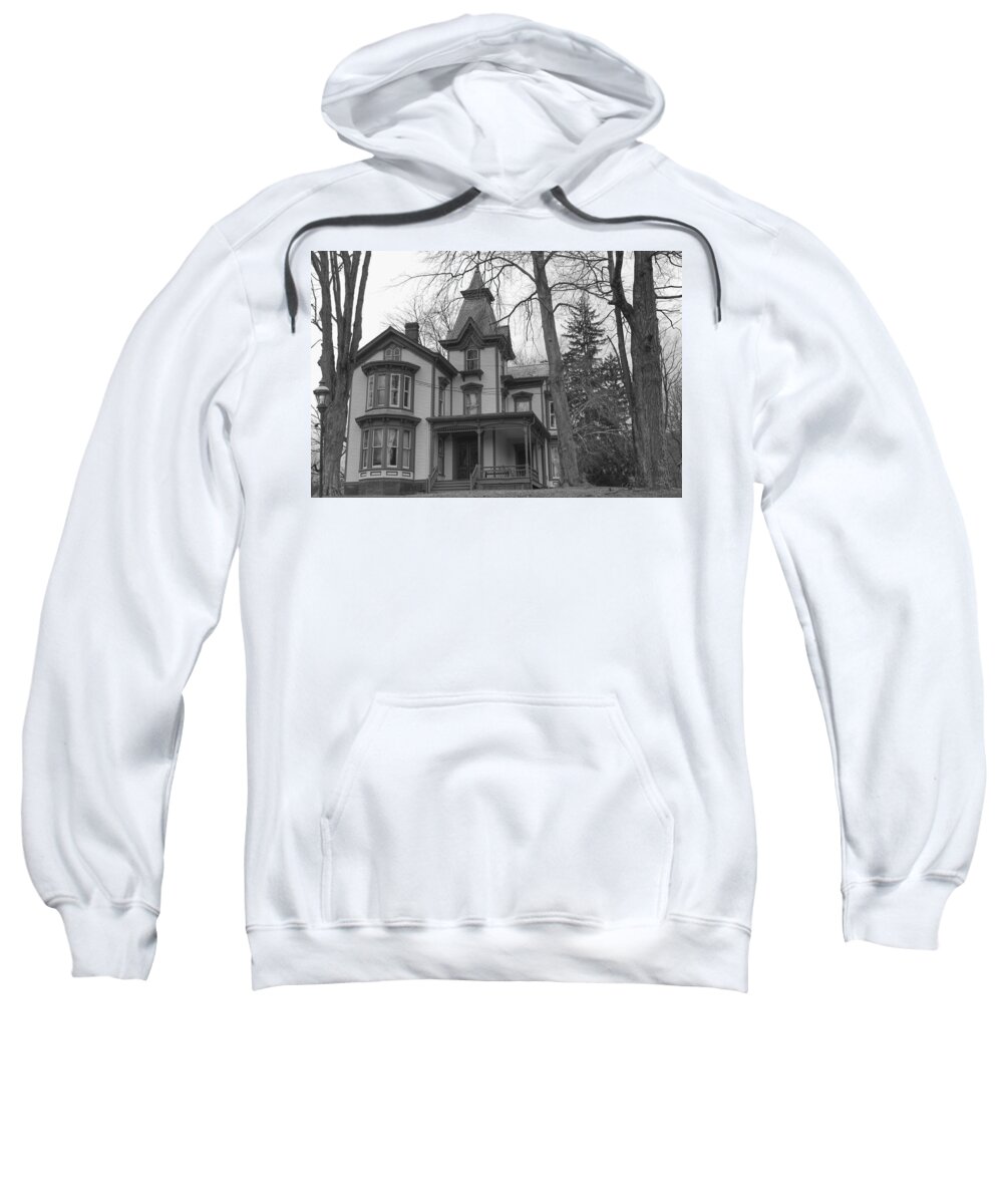 Waterloo Village Sweatshirt featuring the photograph Victorian Mansion - Waterloo Village by Christopher Lotito