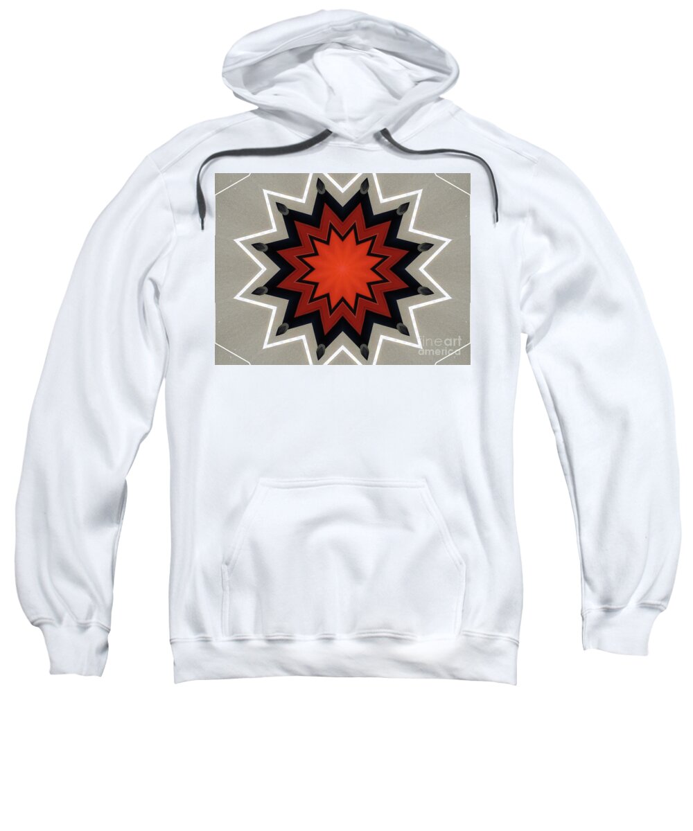 Snowflake Sweatshirt featuring the digital art Vivid Starflake by Bill King