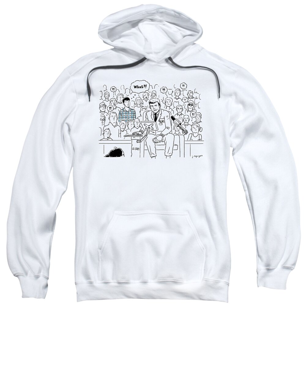 What Sweatshirt featuring the drawing What by Jeremy Nguyen