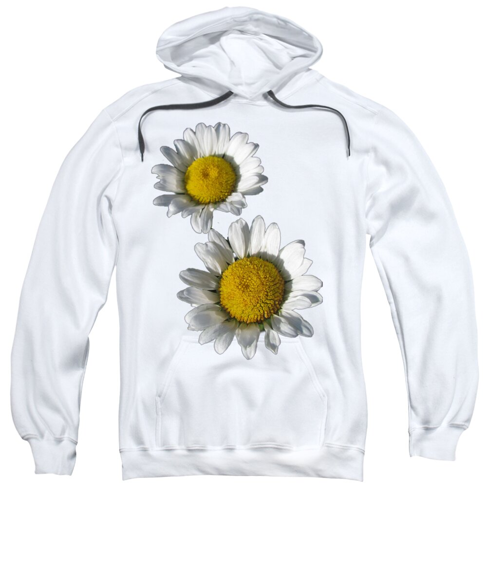 White Daisies Sweatshirt featuring the photograph White Daisies Flower Best for Shirts by Delynn Addams