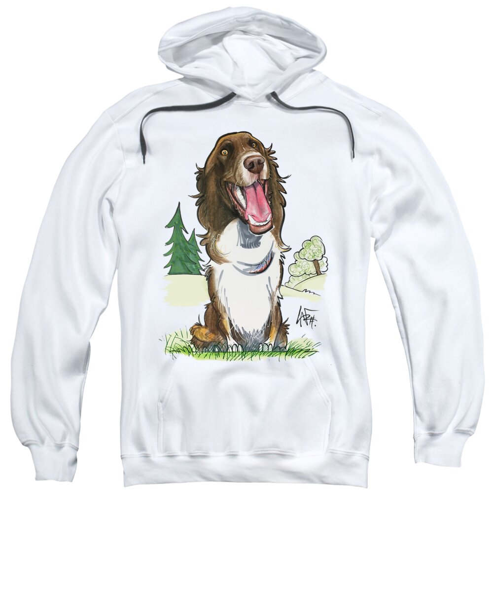 Wilks 4597 Sweatshirt featuring the drawing Wilks 4597 by Canine Caricatures By John LaFree