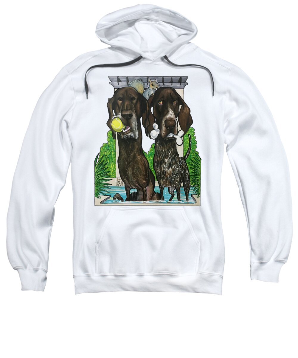 Williams Sweatshirt featuring the drawing Williams 5105 by Canine Caricatures By John LaFree
