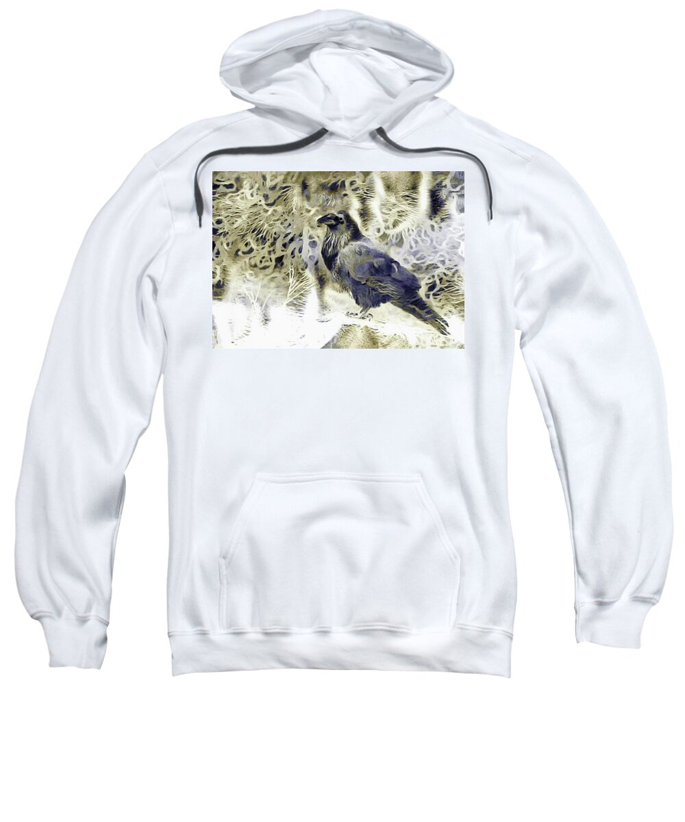 Winter Is Coming Sweatshirt featuring the mixed media Winter is Coming by Susan Maxwell Schmidt