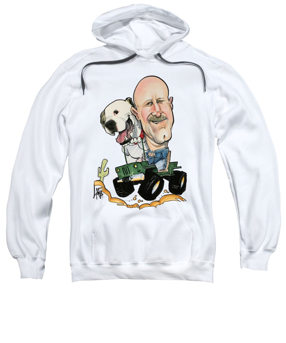 Woody 4589 Sweatshirt featuring the drawing Woody 4589 by Canine Caricatures By John LaFree