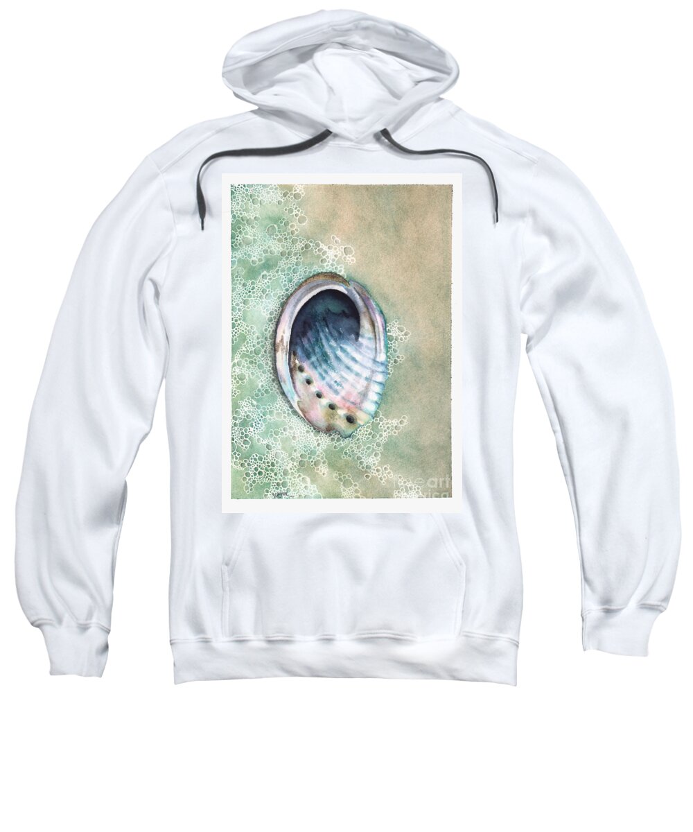 Abalone Sweatshirt featuring the painting Abalone #1 by Hilda Wagner