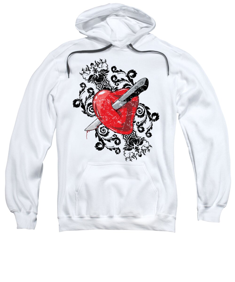Halloween Sweatshirt featuring the digital art Anti Valentines Day by Jacob Zelazny