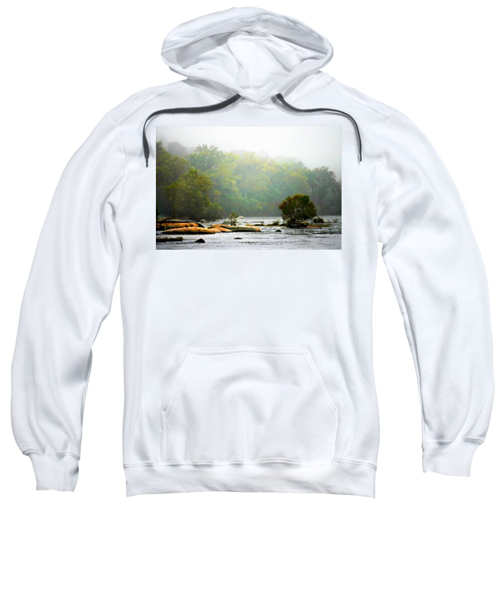 Color Sweatshirt featuring the photograph Early Morning River #1 by Alan Hausenflock