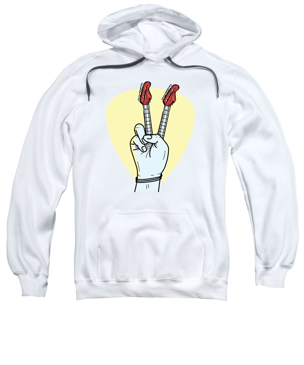 Music Lover Sweatshirt featuring the digital art Peace Sign Vintage Glasses Peace Lover Positivity #1 by Toms Tee Store