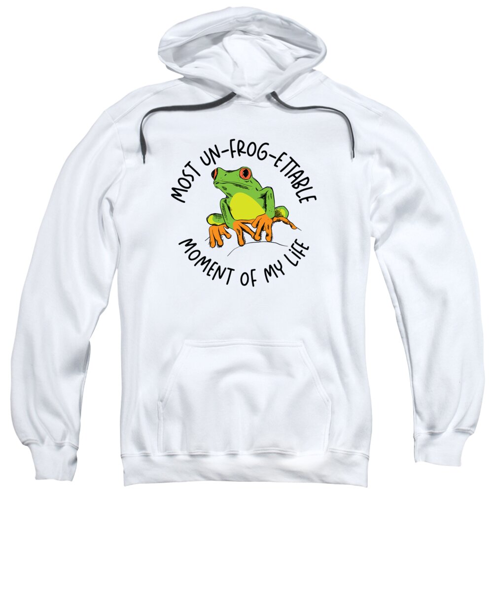 Frog Sweatshirt featuring the digital art Red Eyed Tree Frog Cute Rainforest Amphibian #1 by Toms Tee Store