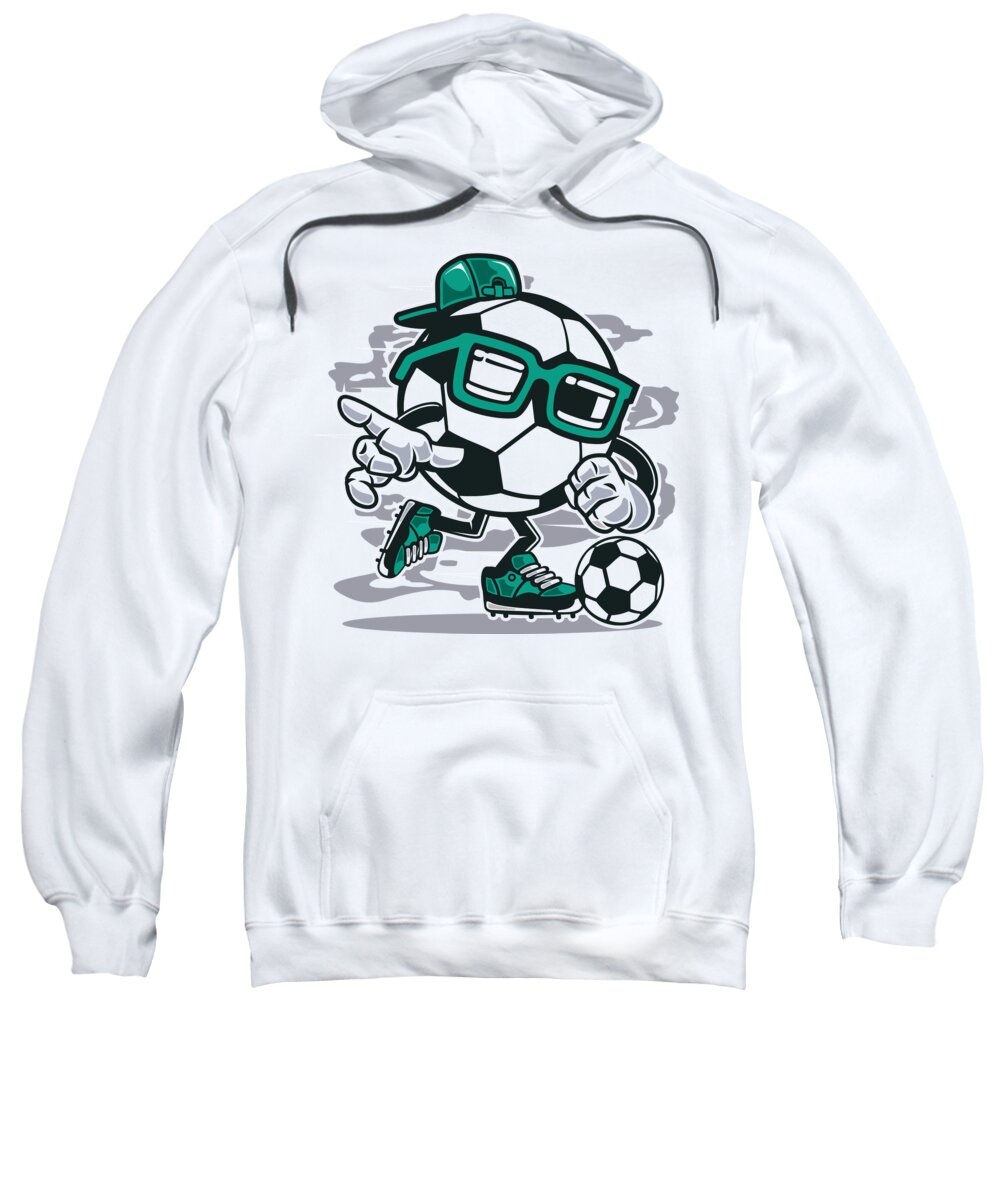 Soccer Sweatshirt featuring the digital art Soccer Ball Player #1 by Long Shot