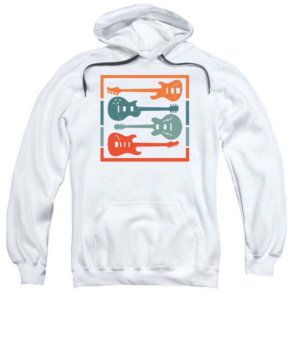 Electric Guitar Sweatshirt featuring the digital art Guitar Electric Guitar Blues Jazz Bass Instruments #2 by Toms Tee Store