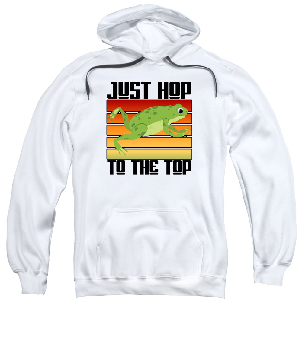 Frog Sweatshirt featuring the digital art Red Eyed Tree Frog Cute Rainforest Amphibian #2 by Toms Tee Store