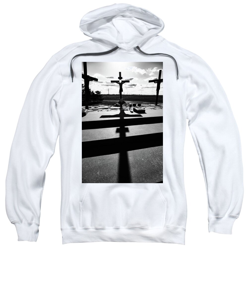 The Cross Of Our Lord Jesus Christ In Groom Texas Sweatshirt featuring the photograph The Cross of our Lord Jesus Christ in Groom Texas #2 by Eldon McGraw