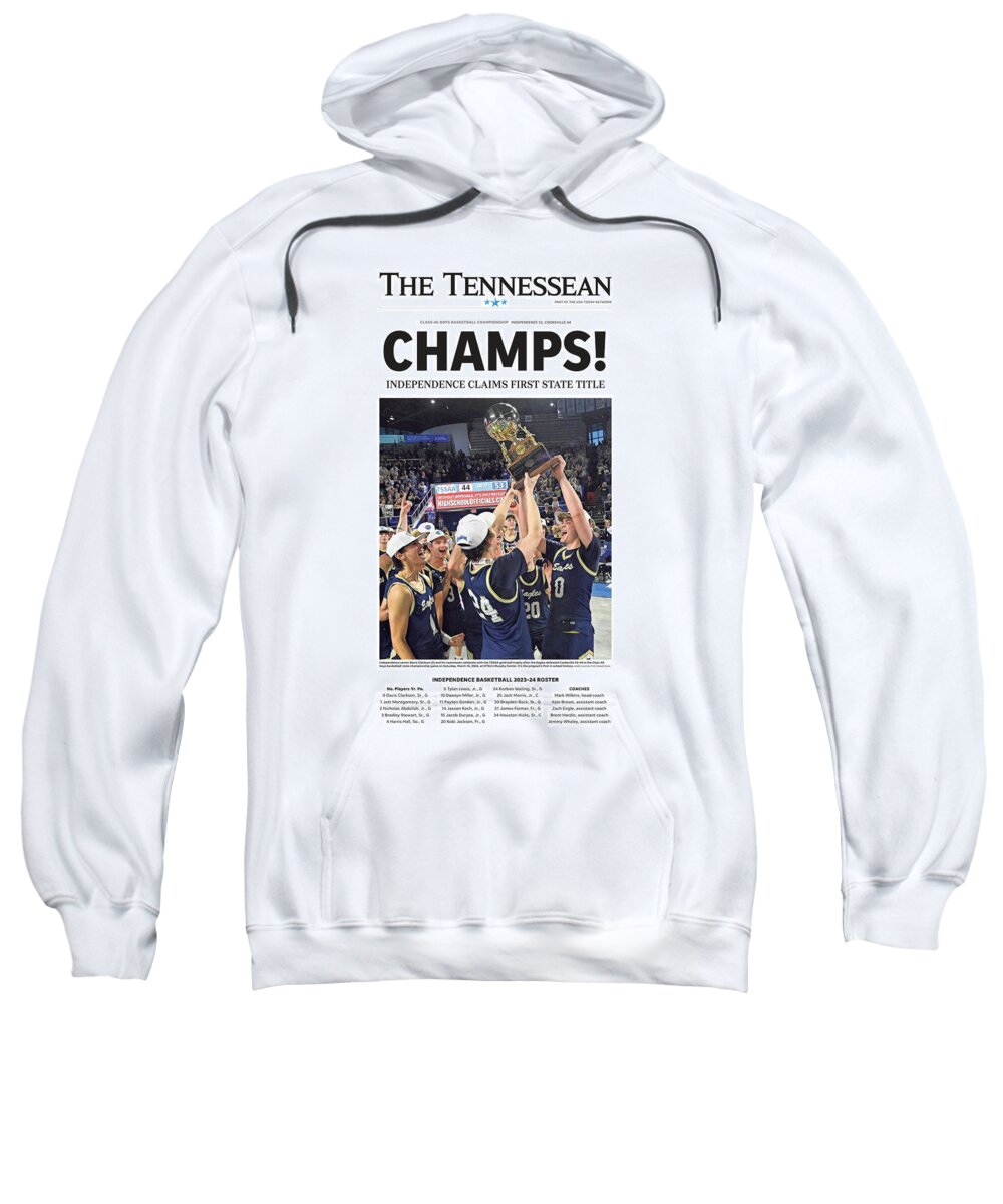Tennessee Sweatshirt featuring the digital art 2024 Tennessee Class 4A Boys Basketball State Championship Cover by The Tennessean