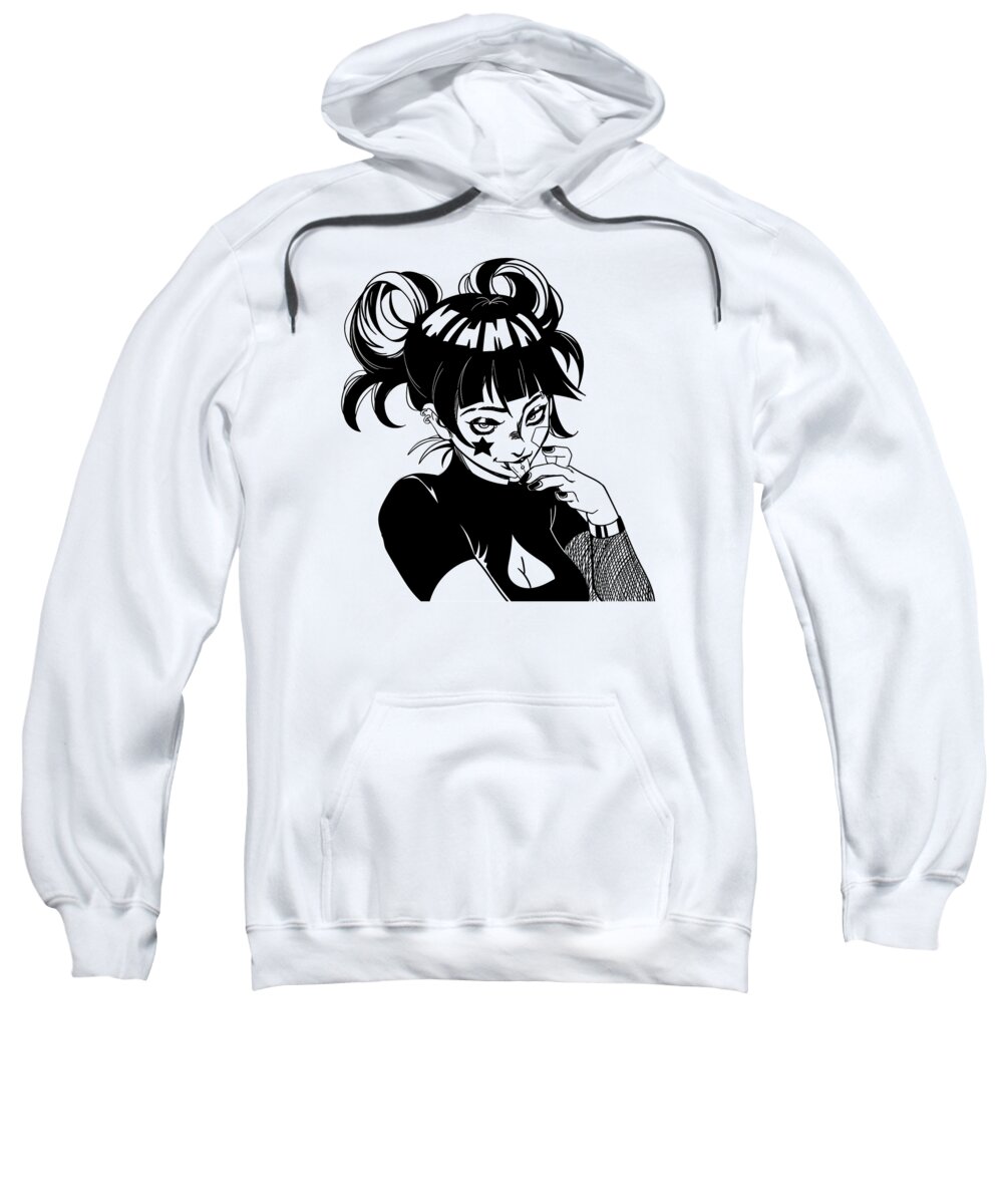 Anime Sweatshirt featuring the digital art Anime Manga Japan Otaku Kawaii Anime Girl #23 by Toms Tee Store