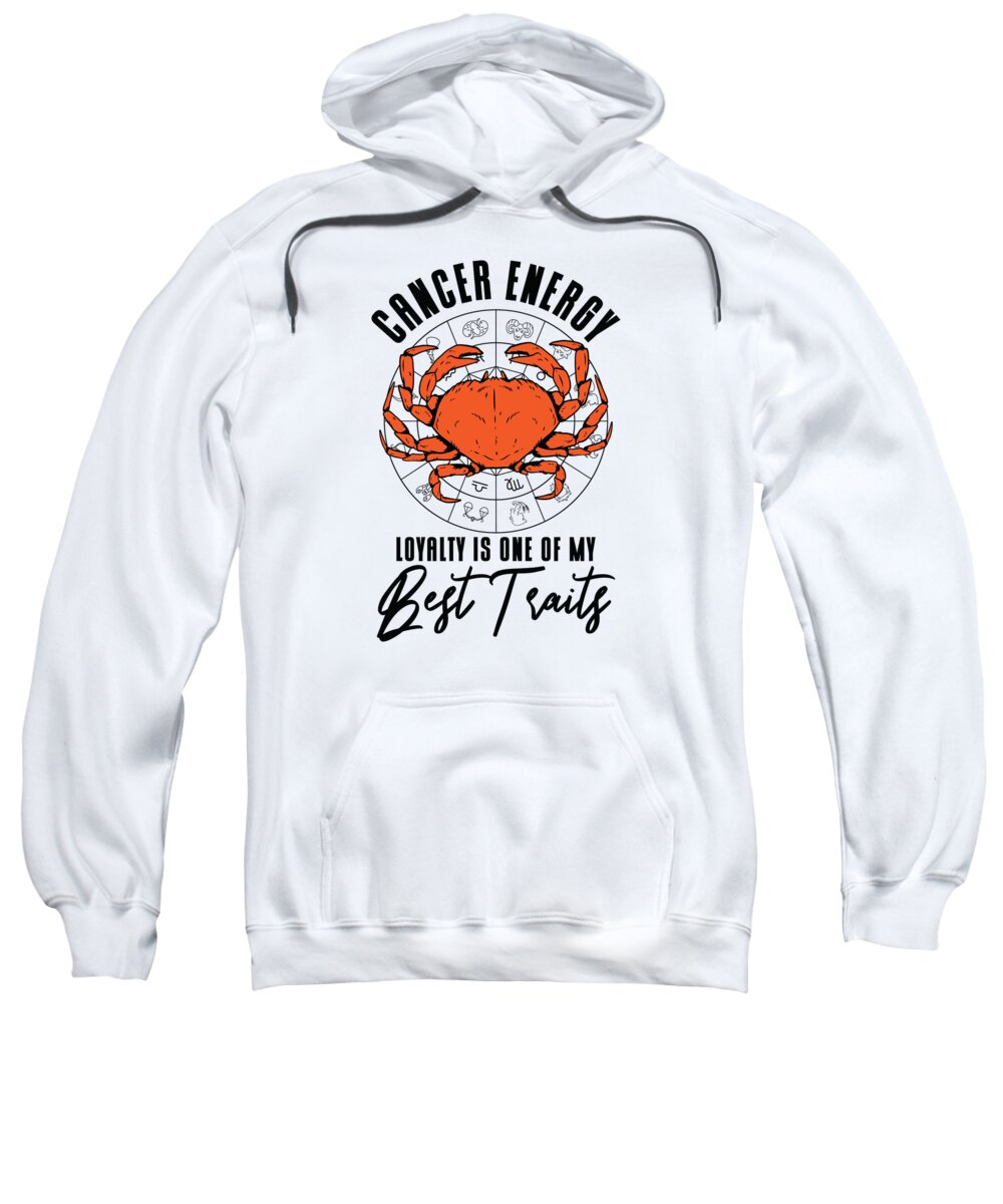 Cancer Energy Sweatshirt featuring the digital art Cancer Energy Astrological Crab Zodiac Art Astrology #3 by Toms Tee Store