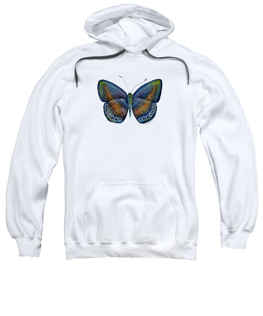 Danis Sweatshirt featuring the painting 39 Mydanis Butterfly by Amy Kirkpatrick