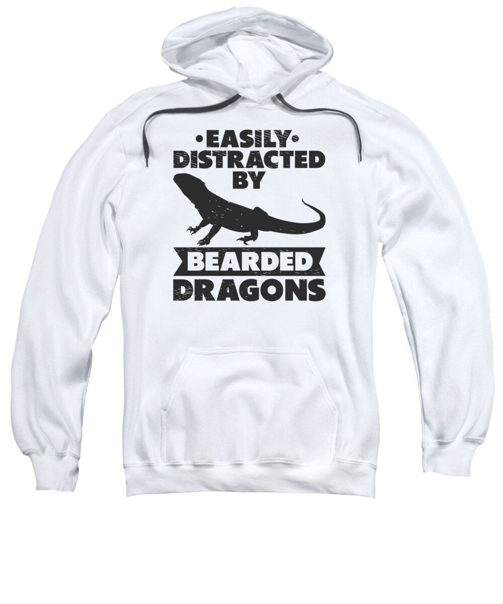 Bearded Dragon Sweatshirt featuring the digital art Bearded Dragon Lizard Reptile Gecko Chameleon #4 by Toms Tee Store