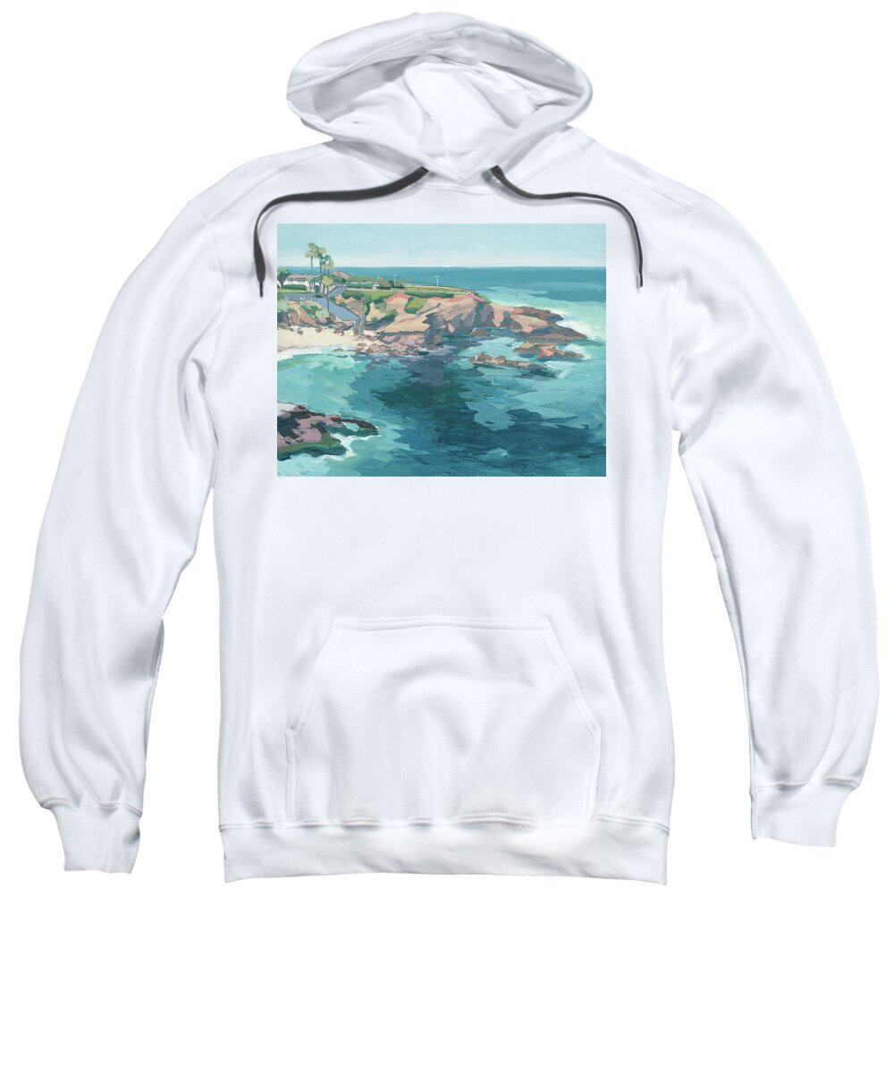 La Jolla Cove Sweatshirt featuring the painting La Jolla Cove - San Diego, California #3 by Paul Strahm