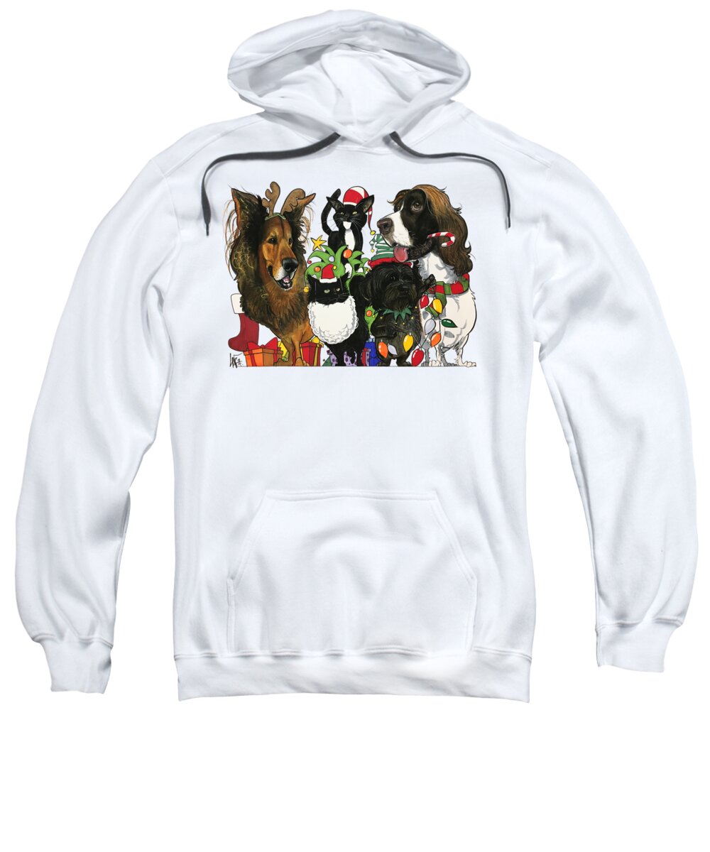 Stefanos Sweatshirt featuring the drawing 4176 Stefanos by John LaFree