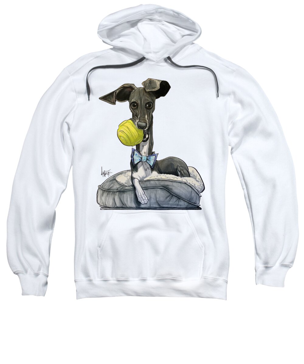 Slecton Sweatshirt featuring the drawing 5332 Slecton by John LaFree