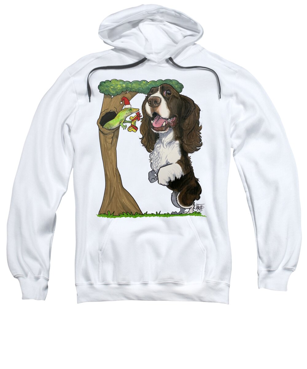 Stefanos Sweatshirt featuring the drawing 5335 Stefanos by Canine Caricatures By John LaFree