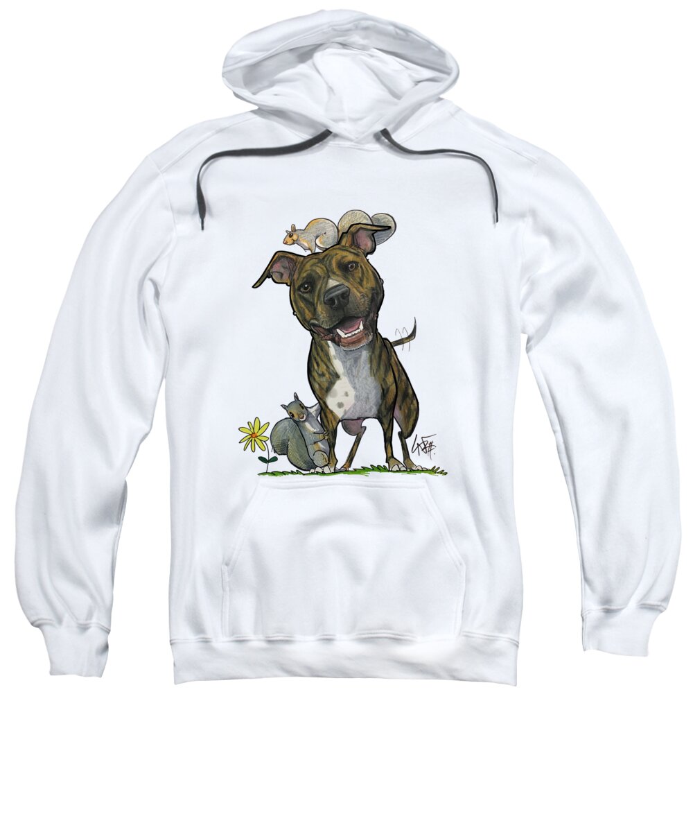 5338 Sweatshirt featuring the drawing 5338 Chickos HOPE by Canine Caricatures By John LaFree