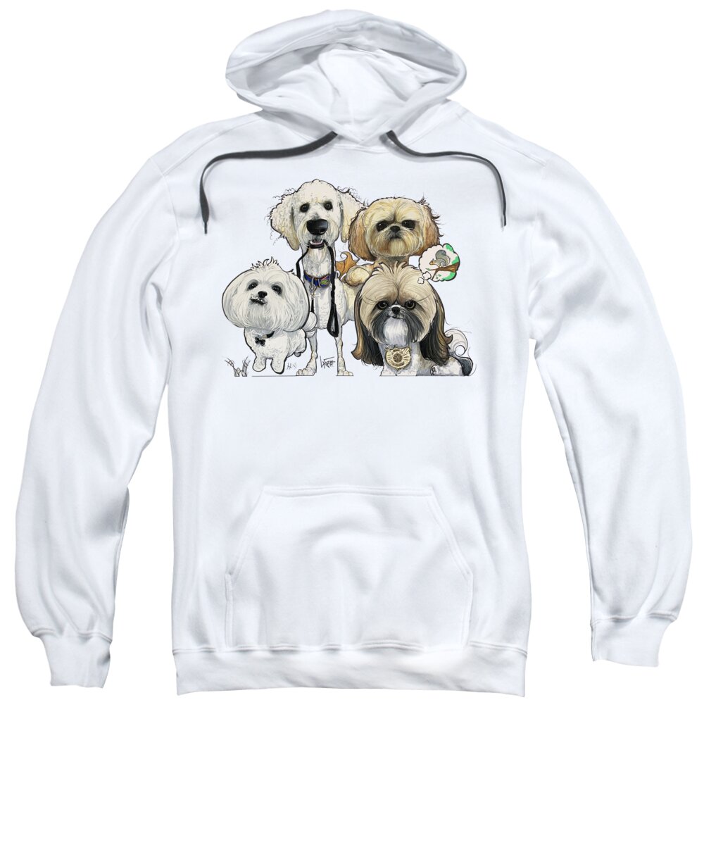 Boor Sweatshirt featuring the drawing 5384 Boor by Canine Caricatures By John LaFree