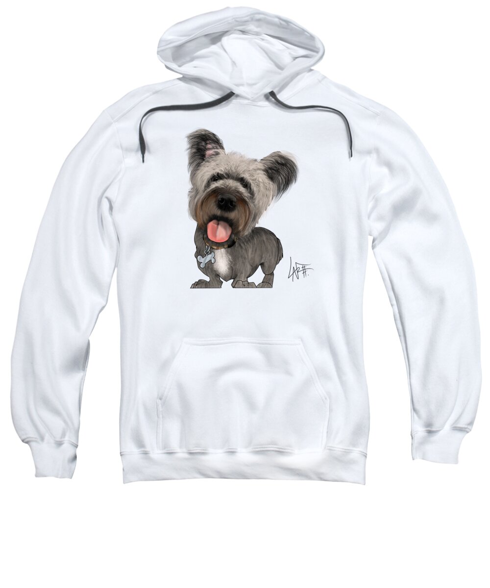 5711 Sweatshirt featuring the drawing 5711 Winchell by Canine Caricatures By John LaFree