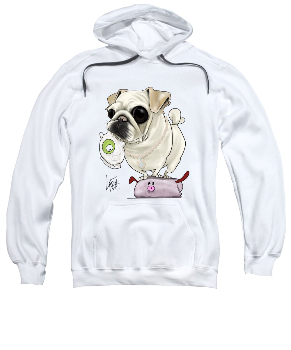 5797 Sweatshirt featuring the drawing 5797 Jondahl by Canine Caricatures By John LaFree