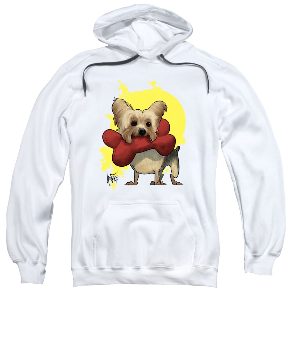 5894 Sweatshirt featuring the drawing 5894 Rivera by Canine Caricatures By John LaFree