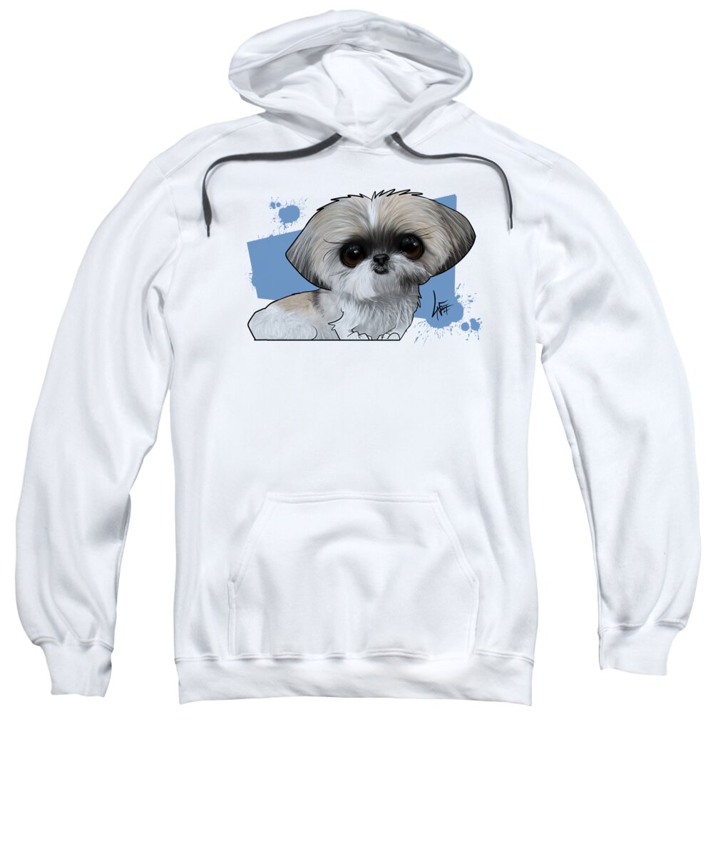 5907 Sweatshirt featuring the drawing 5907 Wiedower by Canine Caricatures By John LaFree