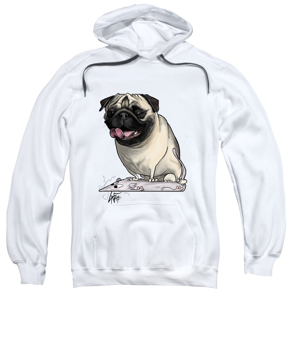 5929 Sweatshirt featuring the drawing 5929 De Swart by Canine Caricatures By John LaFree