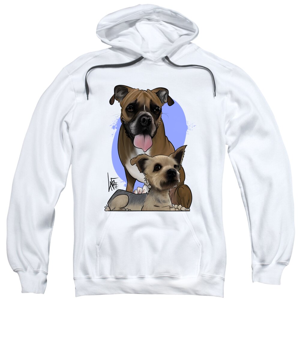 5933 Sweatshirt featuring the drawing 5933 Menten by Canine Caricatures By John LaFree